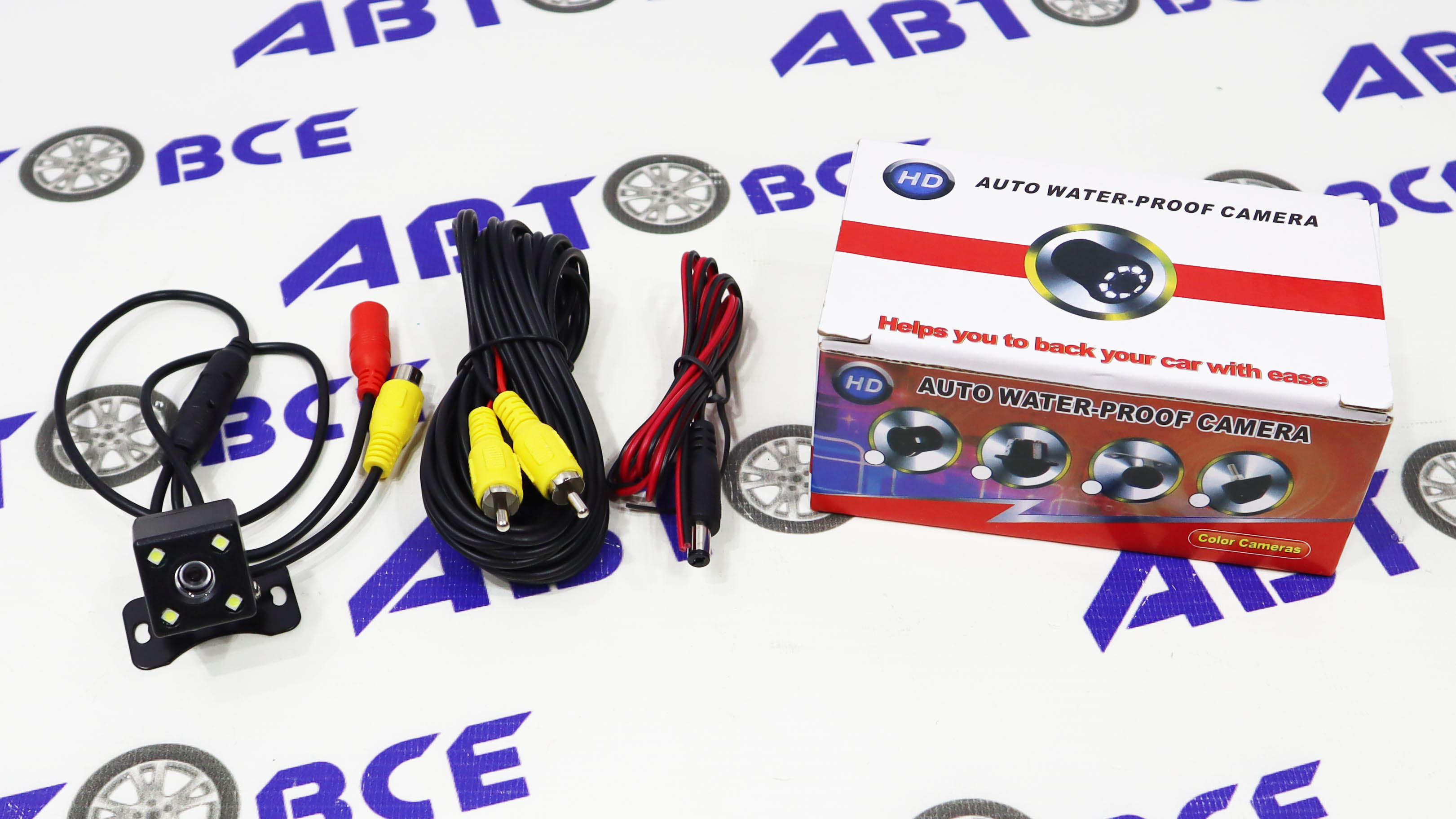 Камера заднего вида (парковочная) универсальная квадратная, с подсветкой 4 диода №2 Неизвестный